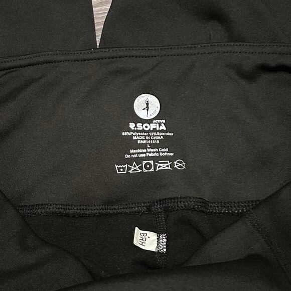 R. Sophia Women's Black Leggings Size Large - Picture 4 of 6